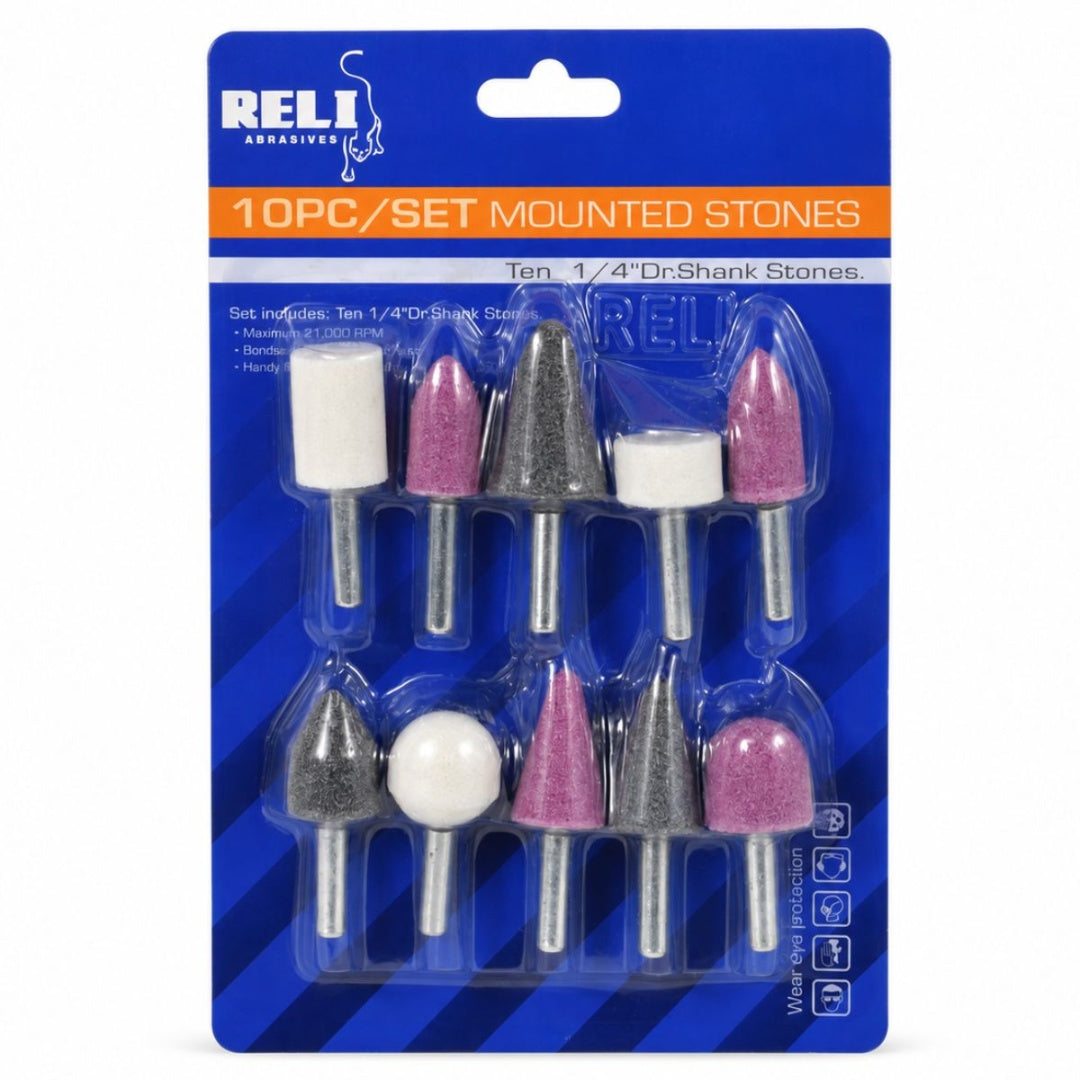 Set de piedras montadas para taladro 10pcs