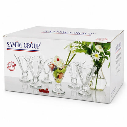 Copas de vidrio para postres x6 unidades