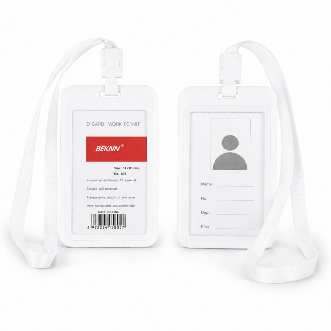 Porta identificación colgante blanco