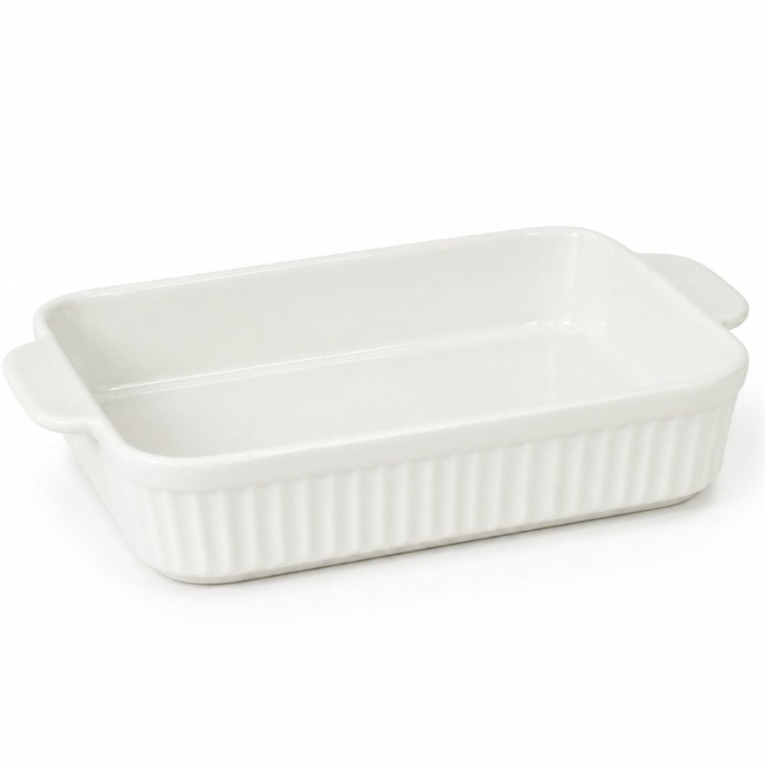 Asadera de cerámica con asas 33x23x6.5cm