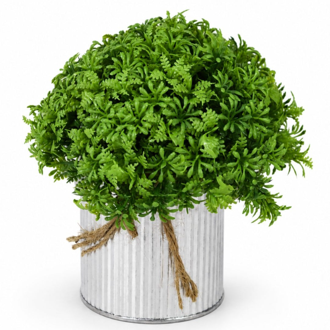 Planta artificial en maceta metalica 16cm