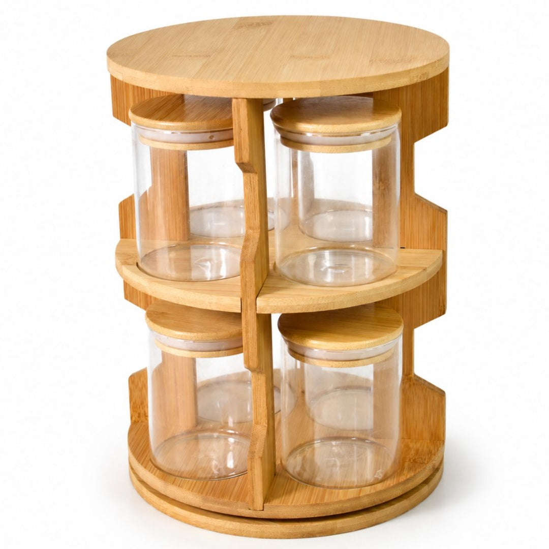 Set de 8 condimenteros con soporte giratorio