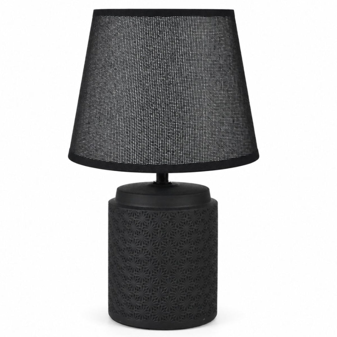 Lámpara de cerámica negra 33cm.