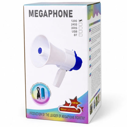 Megáfono altavoz recargable 21.5x17cm.