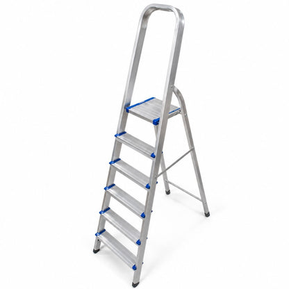 Escalera de 6 escalones de aluminio plegable Vigore
