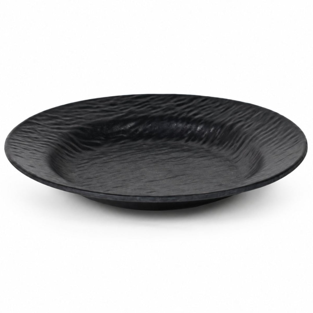 Plato negro hondo de melamina 23cm