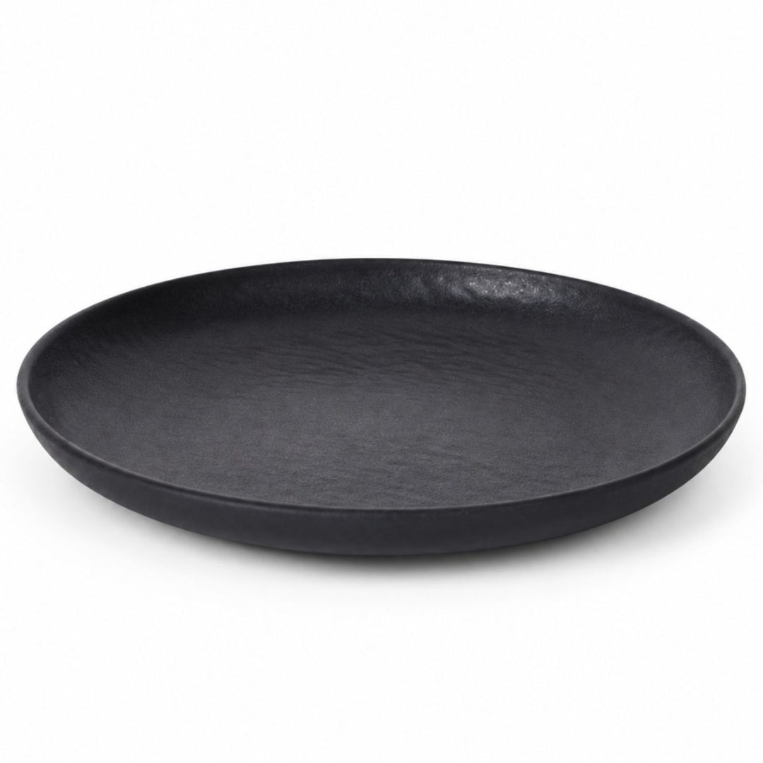 Plato negro de melamina 20cm