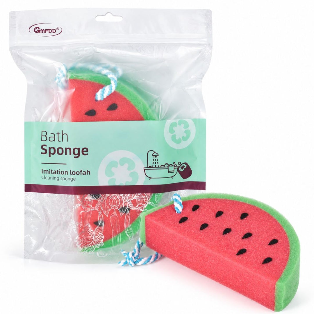 Esponja de baño con forma de sandía