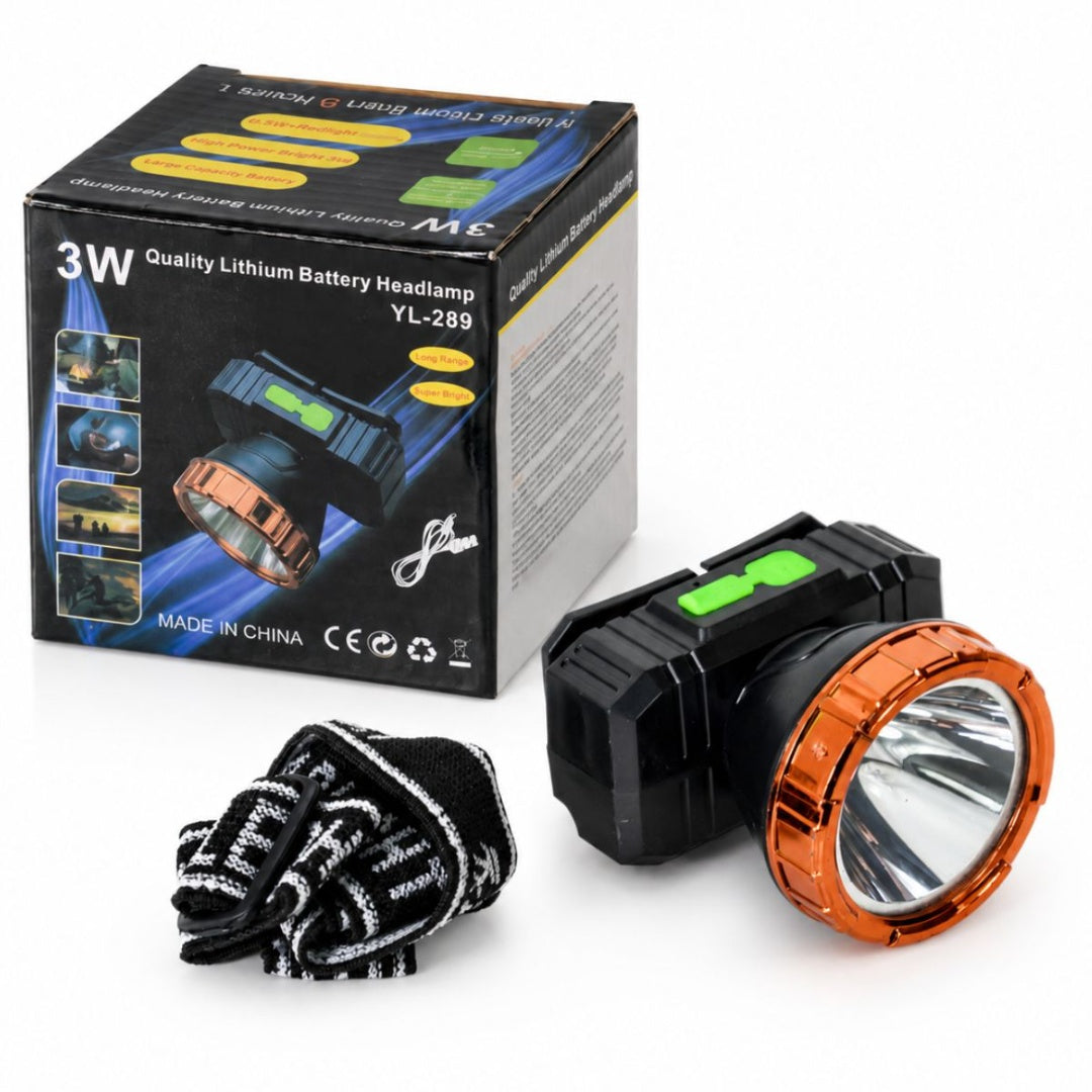 Linterna para cabeza recargable 3W