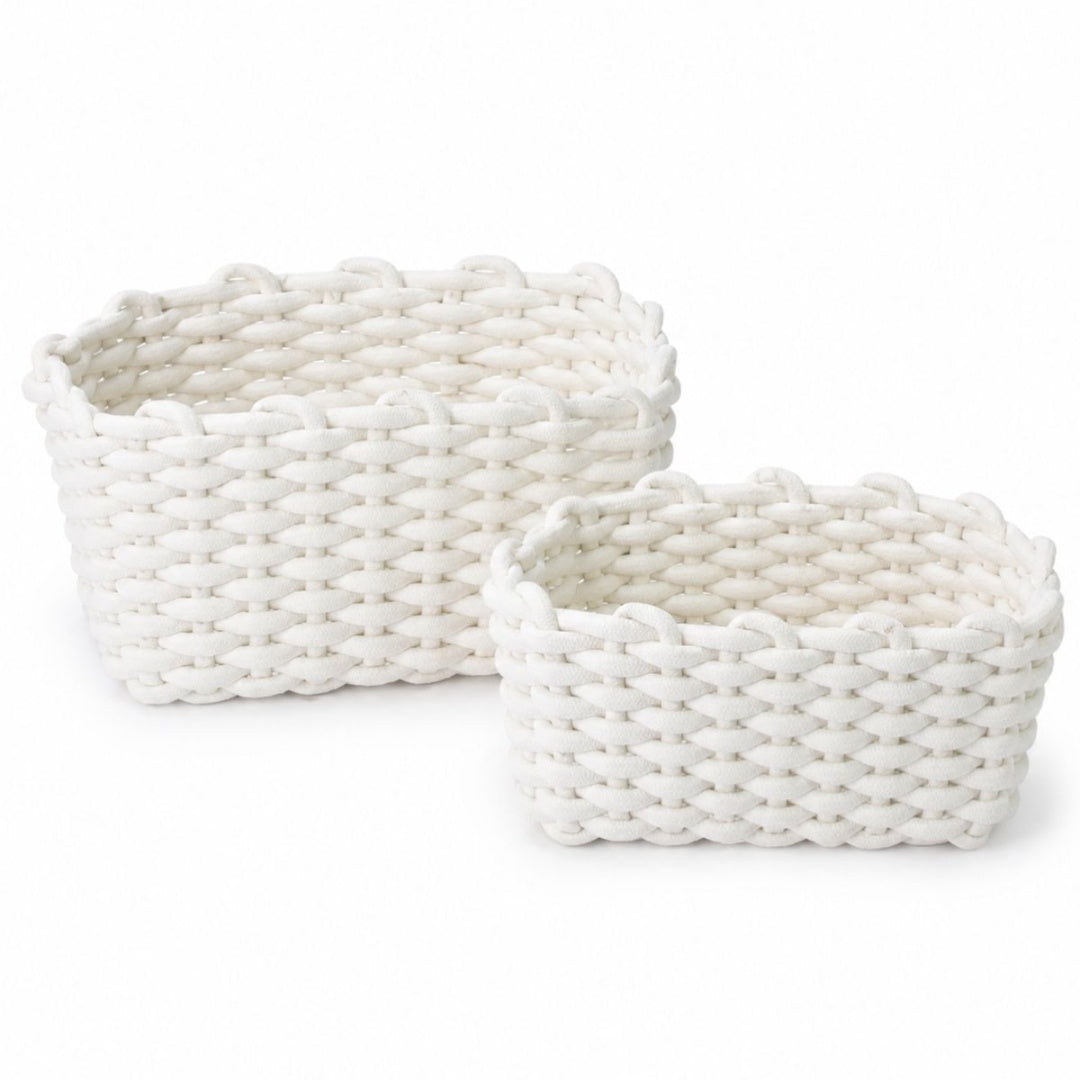 Set de canastos de cuerda tejida 2pcs