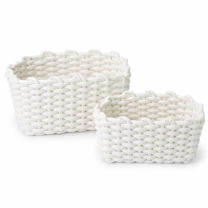 Set de canastos de cuerda tejida 2pcs