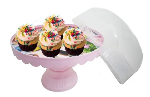 Soporte para tortas y postres con tapa 34 x 32 cm