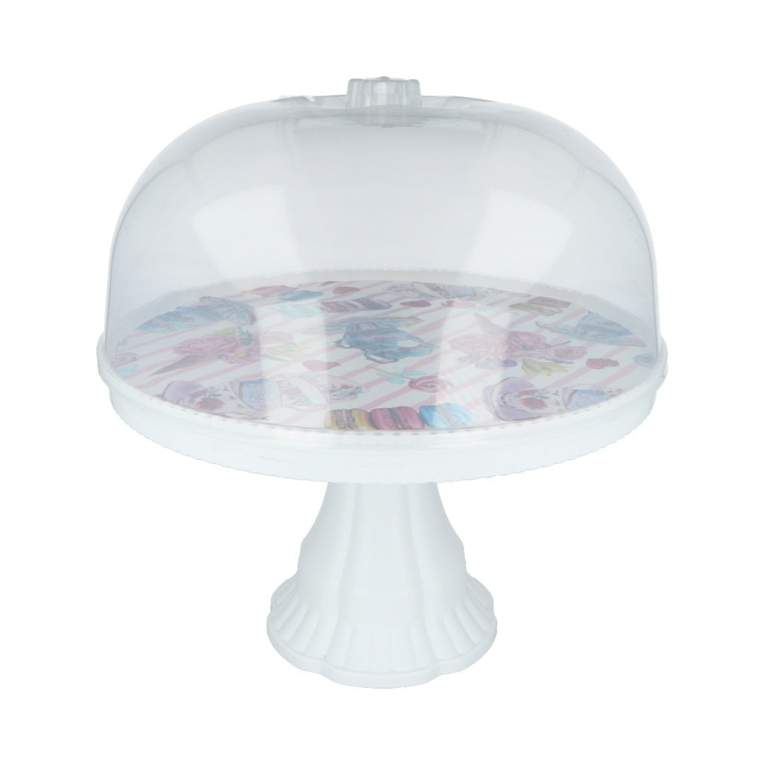 Soporte para tortas y postres con tapa 34 x 32 cm