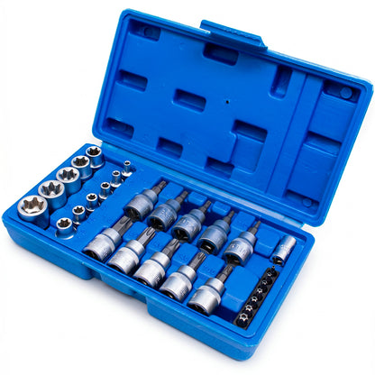 JUEGO DE DADO Y PUNTA TORX 1/4” – 3/8” 29PZ LH1978