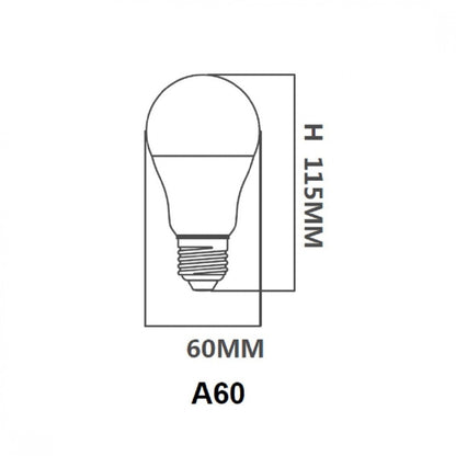 Pack x 10 pcs - Lámpara led estándar 12W E27