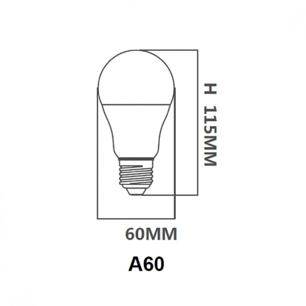 Pack x 6 pcs - Lámpara led estándar 12W E27