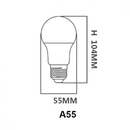 Pack x 6 pcs - Lámpara Led estándar 7W E27