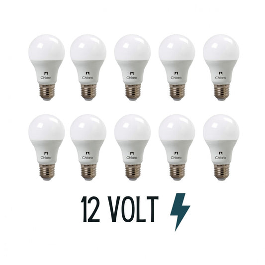 Pack x10 pcs - Lámpara led 12 VOLT E27-10W Luz Fría