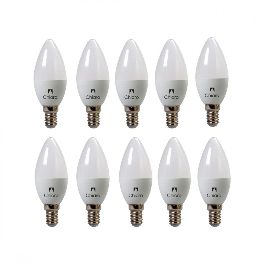 Pack x10 pcs Lampara LED Vela, E14 6W