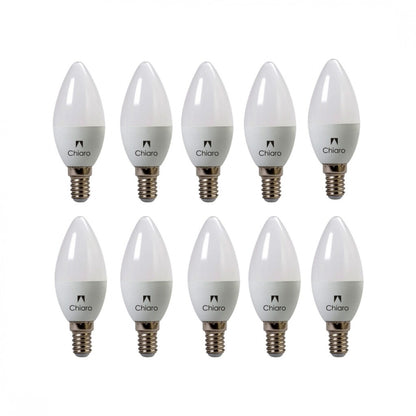 Pack x10 pcs Lampara LED Vela, E14 6W