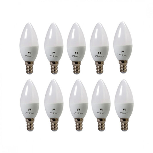 Pack x10 pcs Lampara LED Vela, E14 6W