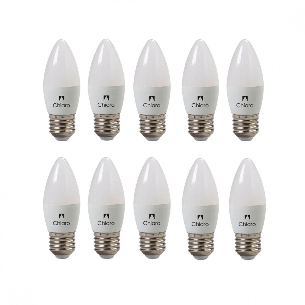 Pack x10 pcs Lampara LED Vela, E27 6W