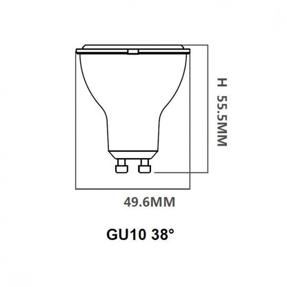 Pack x10 pcs Lamparas LED tipo dicroica GU10 7W