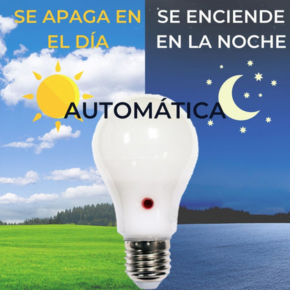 Pack x2 pcs - Lámpara led con Fotocélula 9W E27