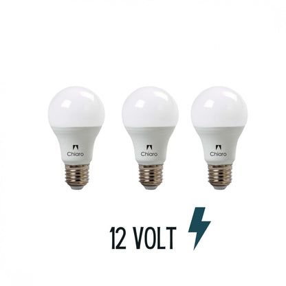 Pack x3 pcs - Lámpara led 12 VOLT E27-10W Luz Fría
