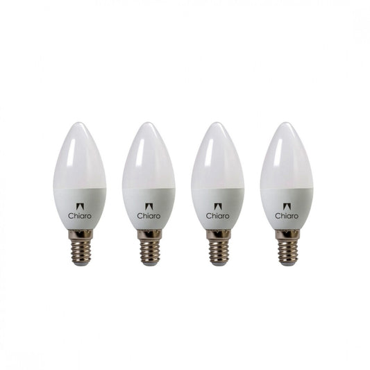 Pack x4 pcs Lampara LED Vela, E14 6W
