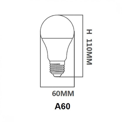Pack x6 pcs - Lámpara led 12 VOLT E27-10W Luz Fría