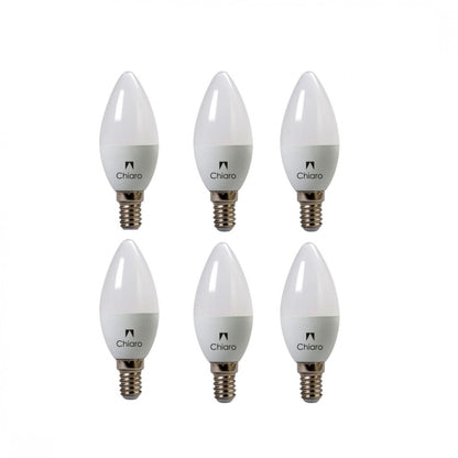 Pack x6 pcs Lampara LED Vela, E14 6W