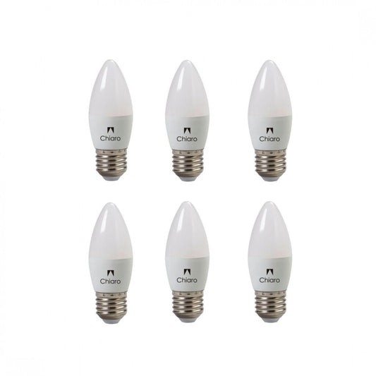 Pack x6 pcs Lampara LED Vela, E27 6W