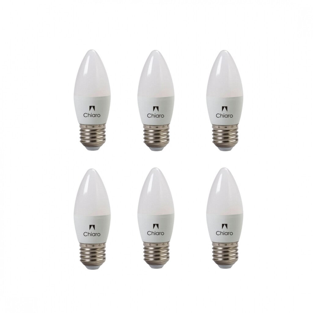 Pack x6 pcs Lampara LED Vela, E27 6W