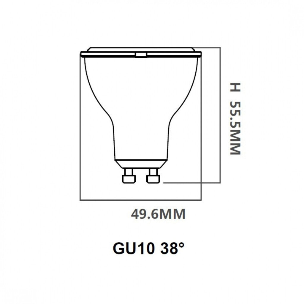 Pack x6 pcs Lamparas LED tipo dicroica GU10 7W