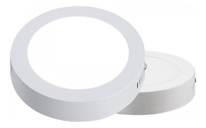 Panel LED 12W, de adosar , aplicar redondo BLANCO