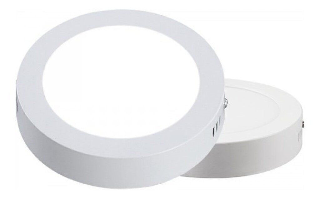 Panel LED 12W, de adosar , aplicar redondo BLANCO