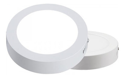 Panel LED 12W, de adosar , aplicar redondo BLANCO
