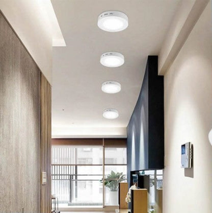 Panel LED 12W, de adosar , aplicar redondo BLANCO