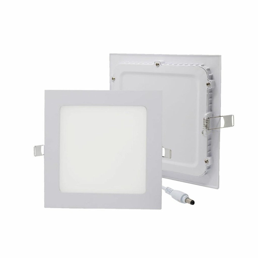 Panel LED 12W, de embutir, empotrar, cuadrado BLANCO