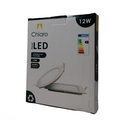Panel LED 12W, de embutir, empotrar redondo BLANCO