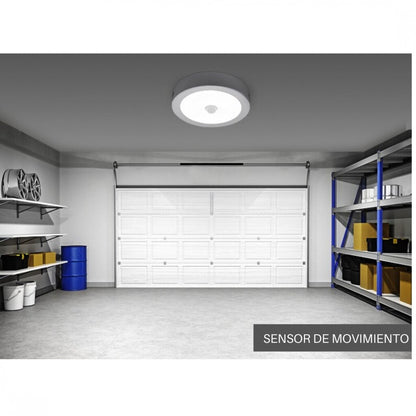 Panel led 18w con sensor de movimiento, circular