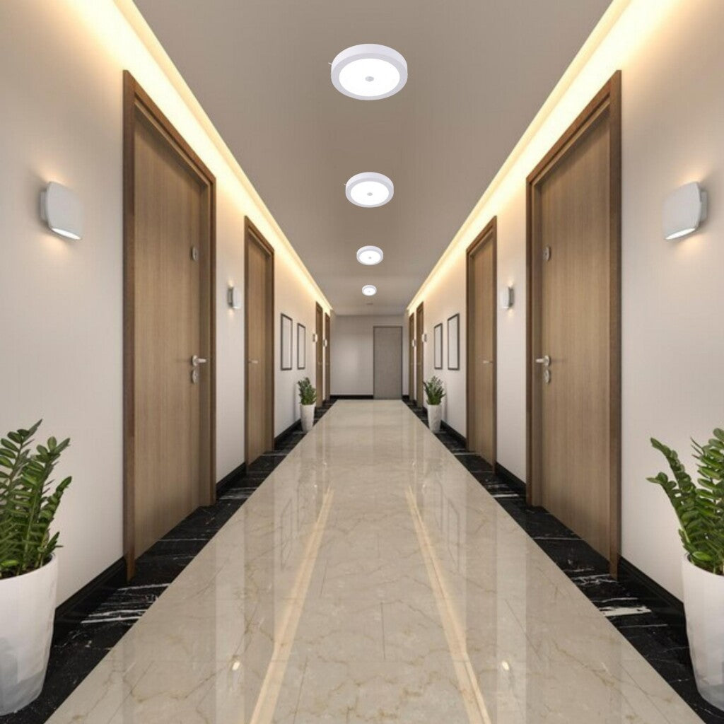Panel led 18w con sensor de movimiento, circular