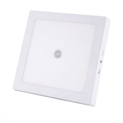 Panel led 18w con sensor de movimiento, cuadrado