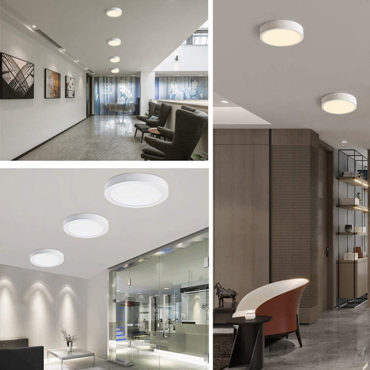 Panel LED 18W, de adosar, aplicar redondo BLANCO POTENZA