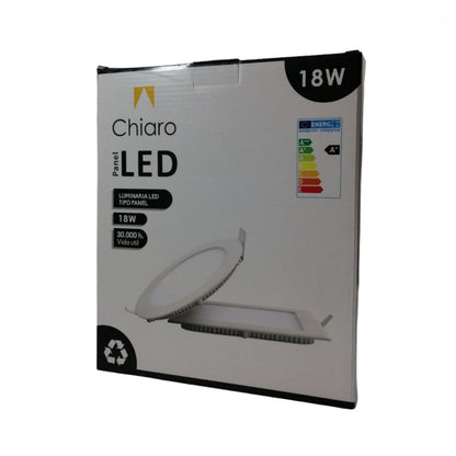 Panel LED 18W, de embutir, empotrar, cuadrado BLANCO