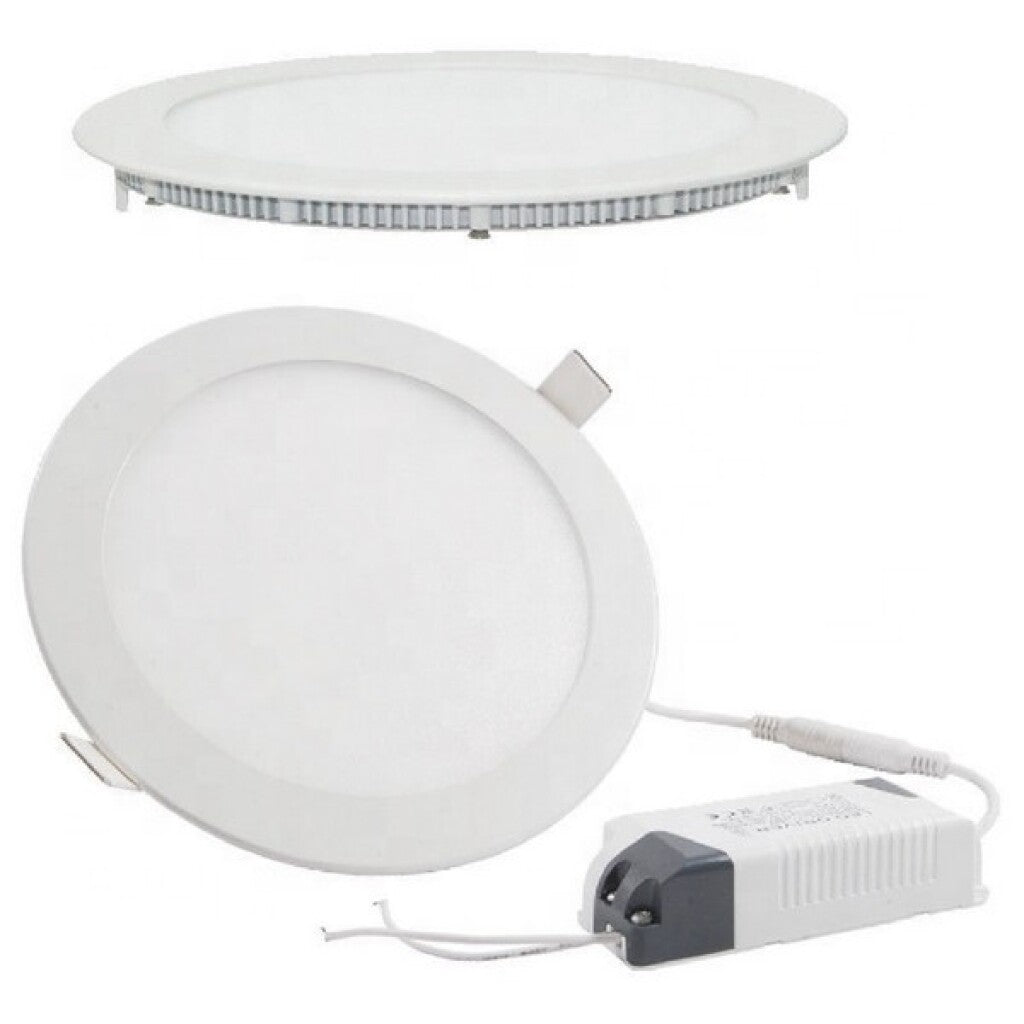 Panel LED 18W, de embutir, empotrar redondo BLANCO POTENZA