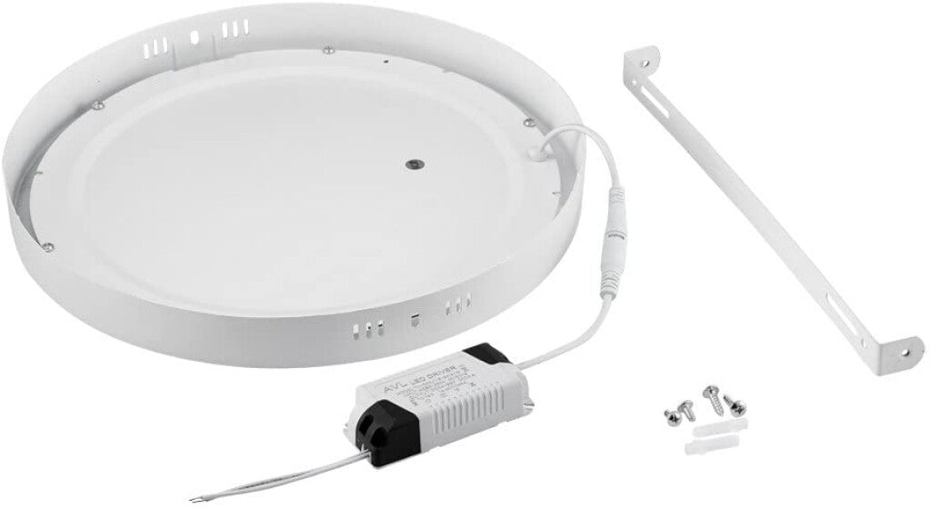 Panel LED 24W,de adosar, aplicar redondo BLANCO