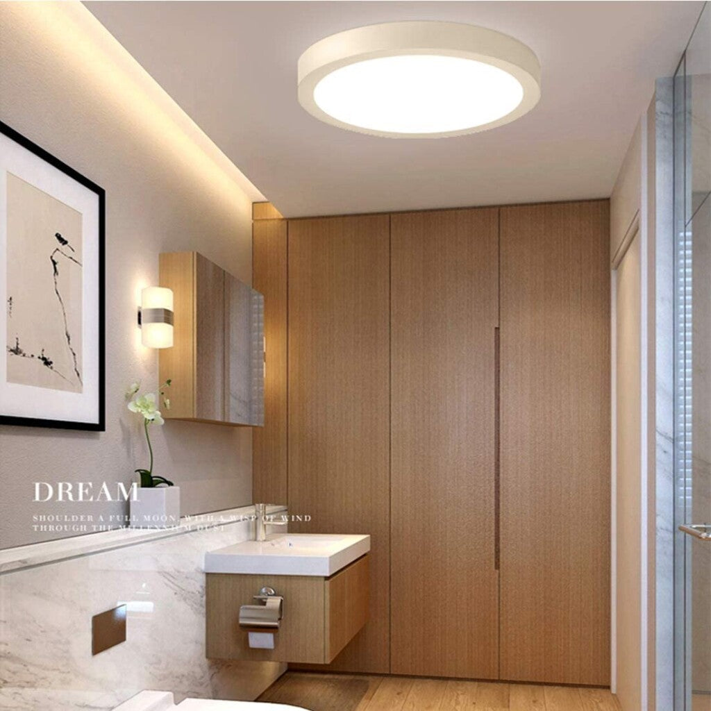 Panel LED 24W,de adosar, aplicar redondo BLANCO