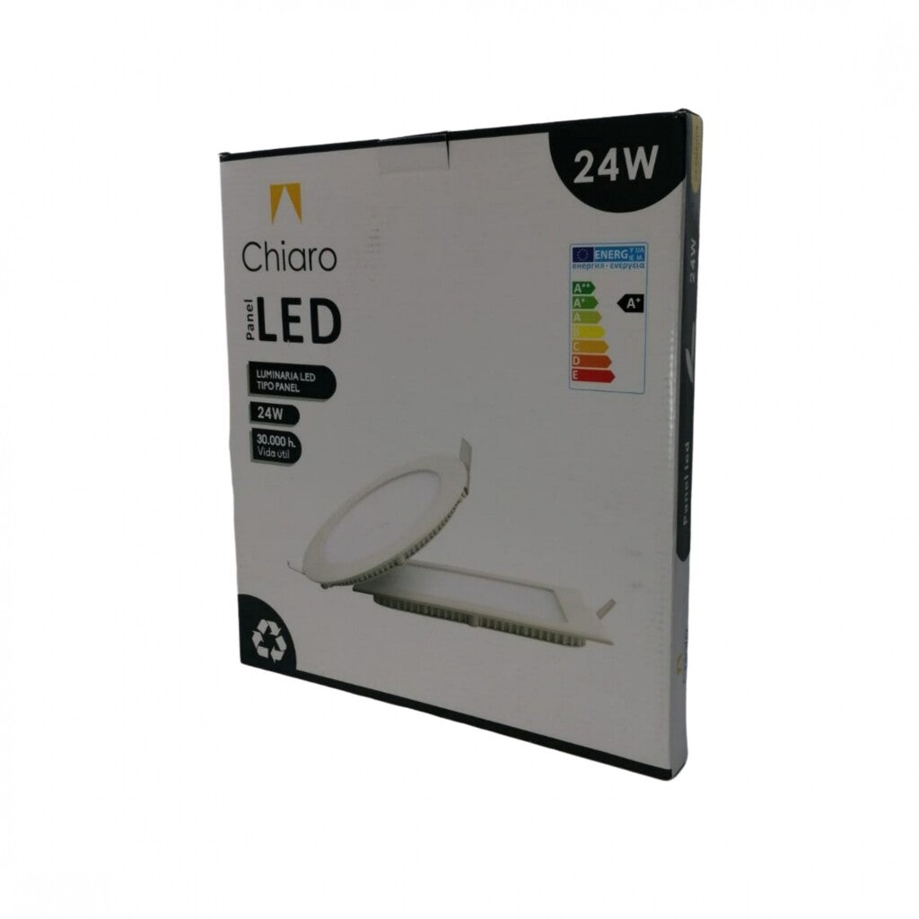 Panel LED 24W, de embutir, empotrar redondo BLANCO